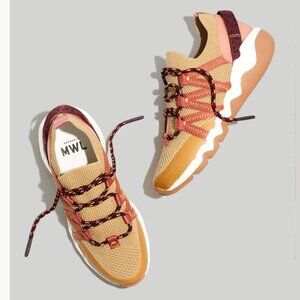 Madewell Field Knit Sneakers Desert Dune Multi Women's 8.5 Gym Shoe Tan Maroon
